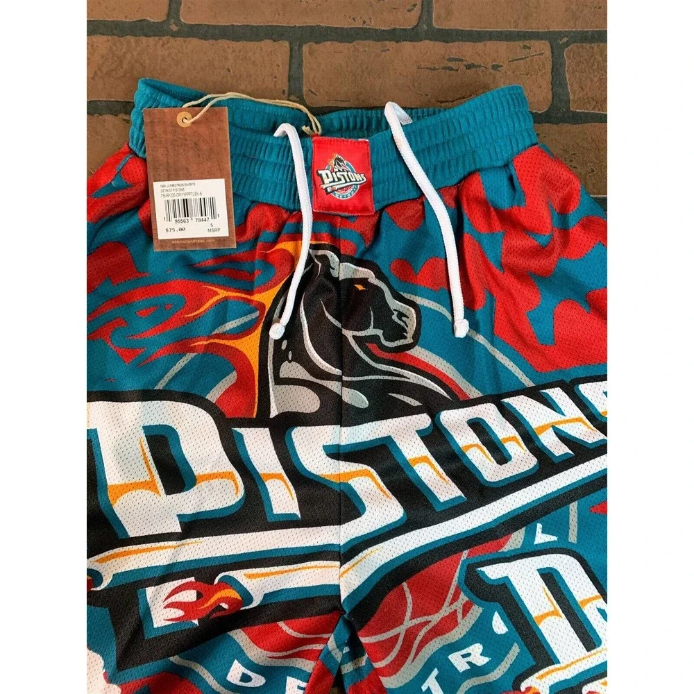 DETROIT PISTONS Mitchell‎ & Ness Basketball Shorts~New~ S-2XL - Picture 2 of 5